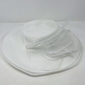 Bellissima Millinery Collection Womens Braid Wide-Brim Tulle Dressy Hat $118 160